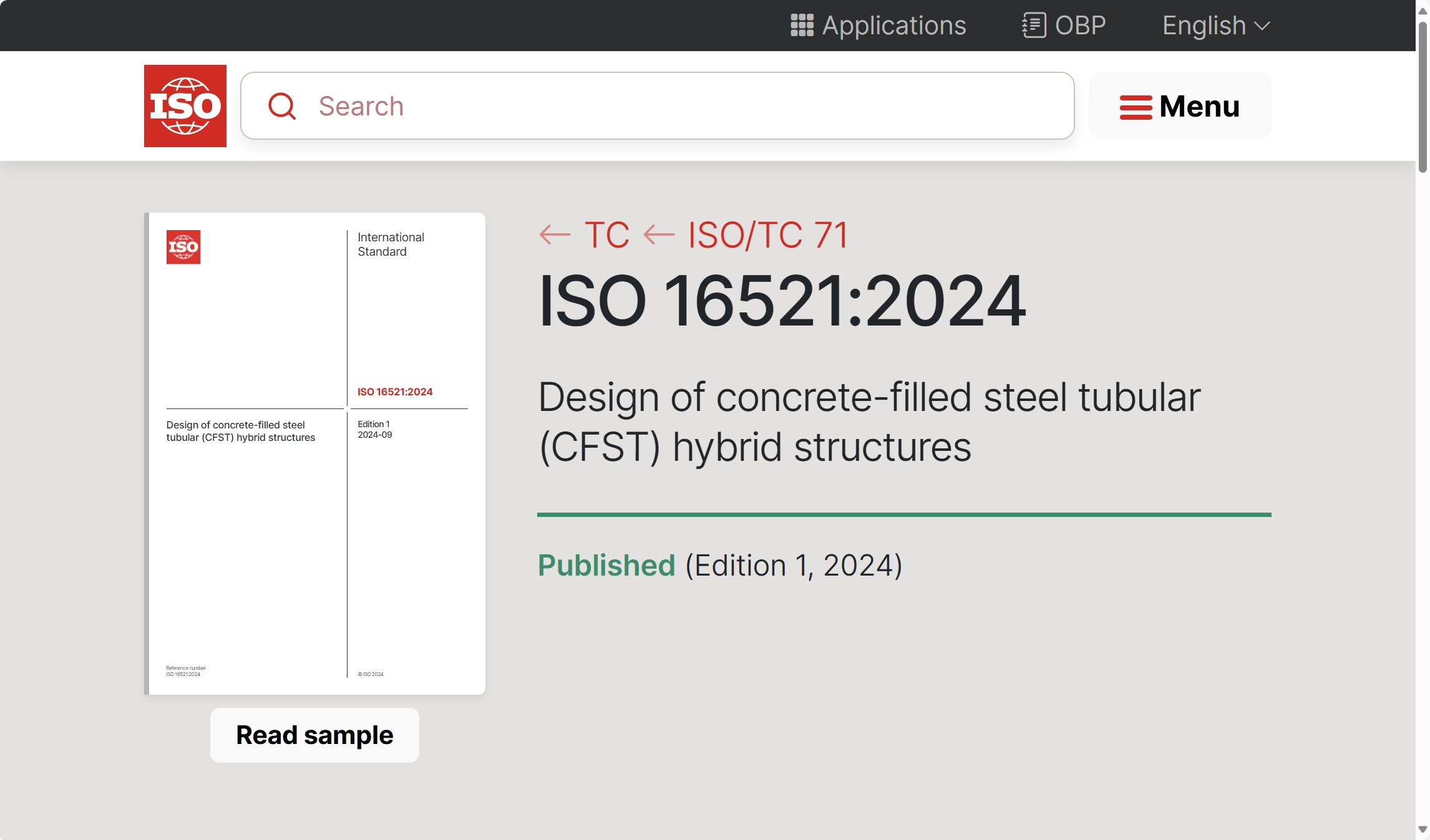 20241125-我国牵头制定的钢管混凝土结构领域首个ISO国际标准正式发布实施-未知-国际标准ISO 16521：2024封面.png